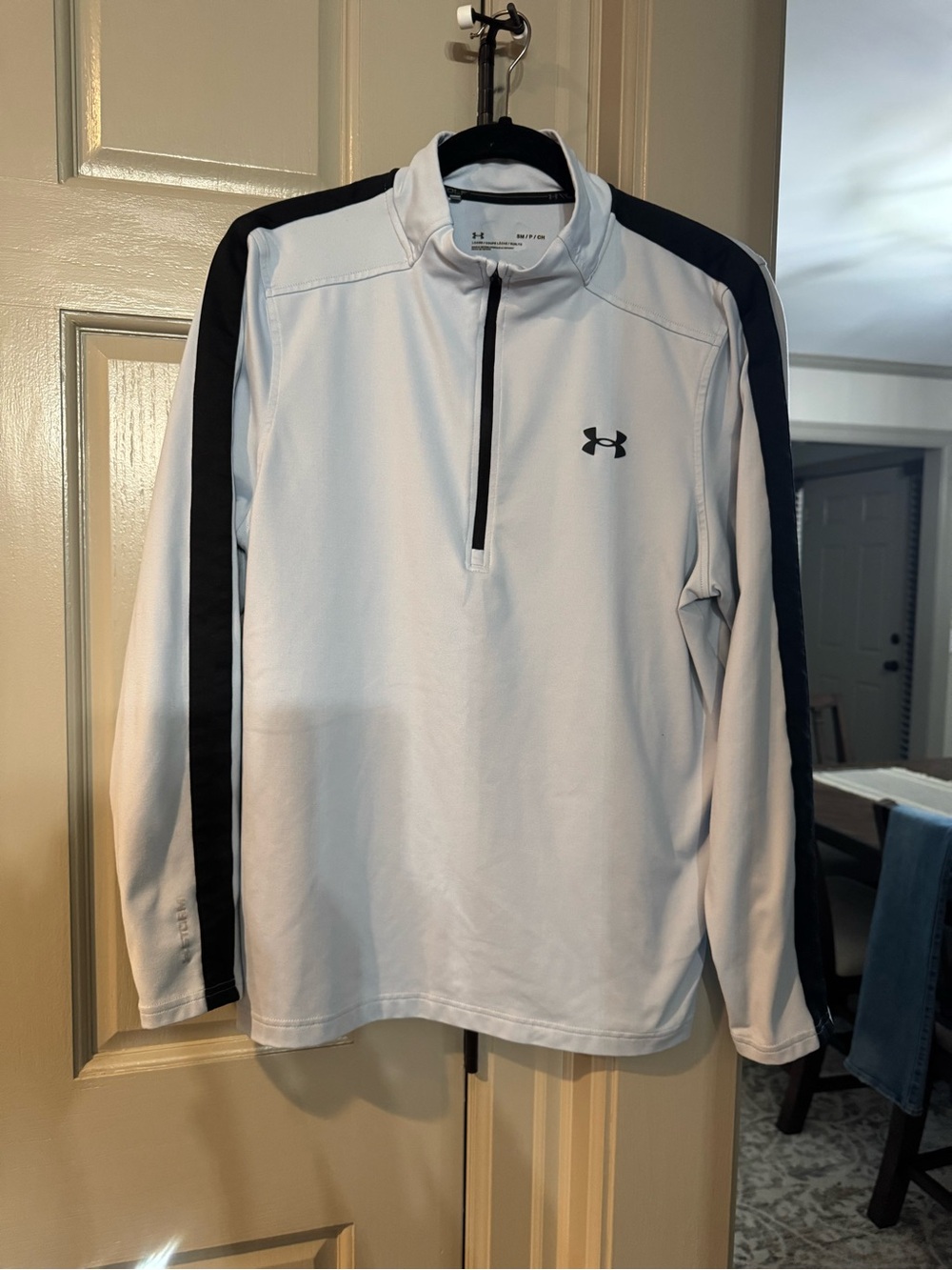 Under Armour White and Black Half-Zip Performance Jacket